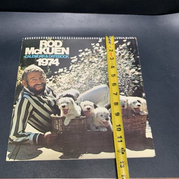 Vintage 1974 The Rod McKuen Calendar & Datebook Unmarked 12”. F5 - Picture 7 of 7